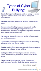 Types of Cyber Bullying (1)